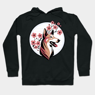 Azawakh Enjoys Spring's Cherry Blossoms Serenity Hoodie